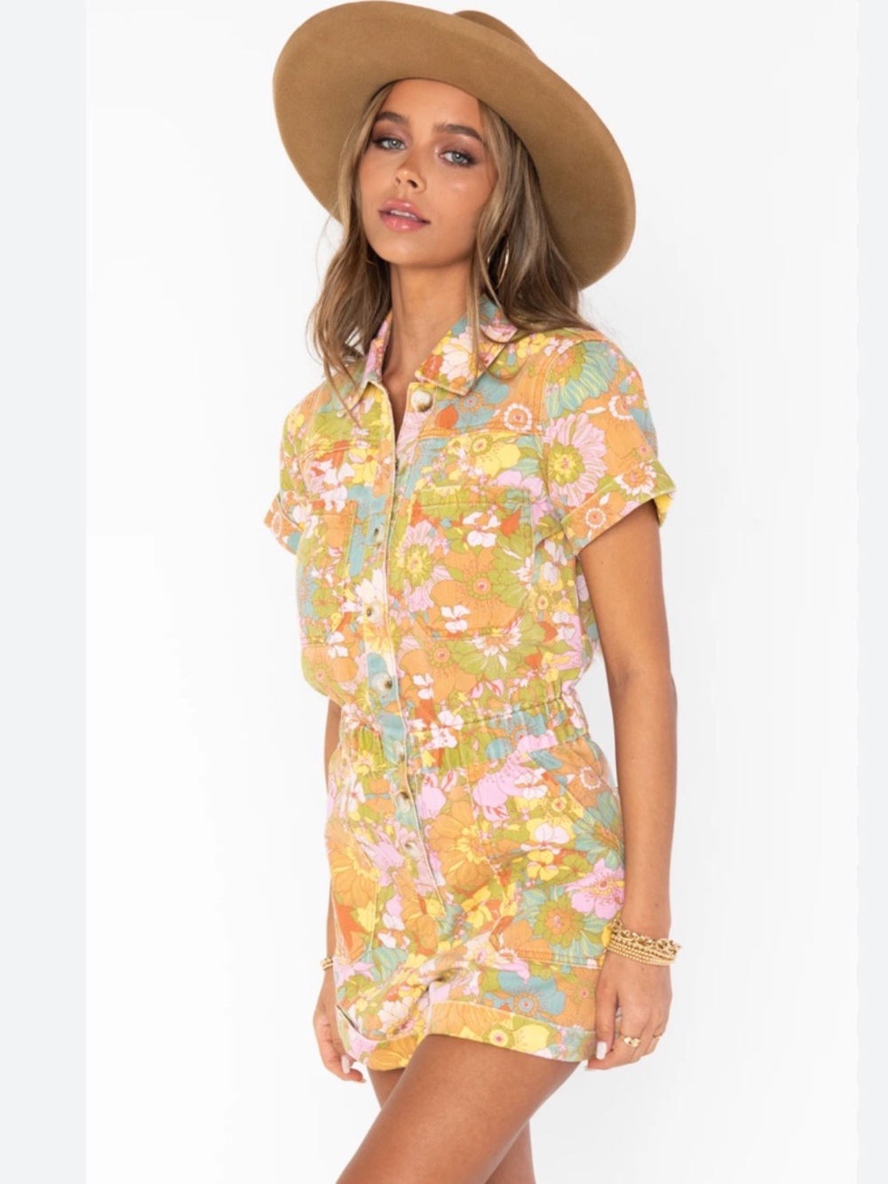 Show me your mumu cannon floral romper size xs